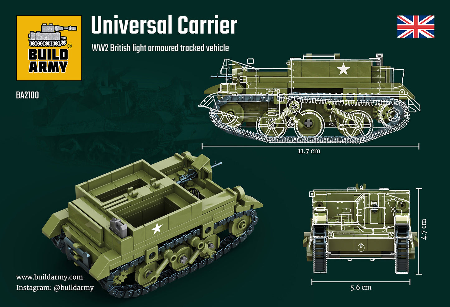 Build Army - Universal Carsrier Armoured Tracked Vehicle - B2100