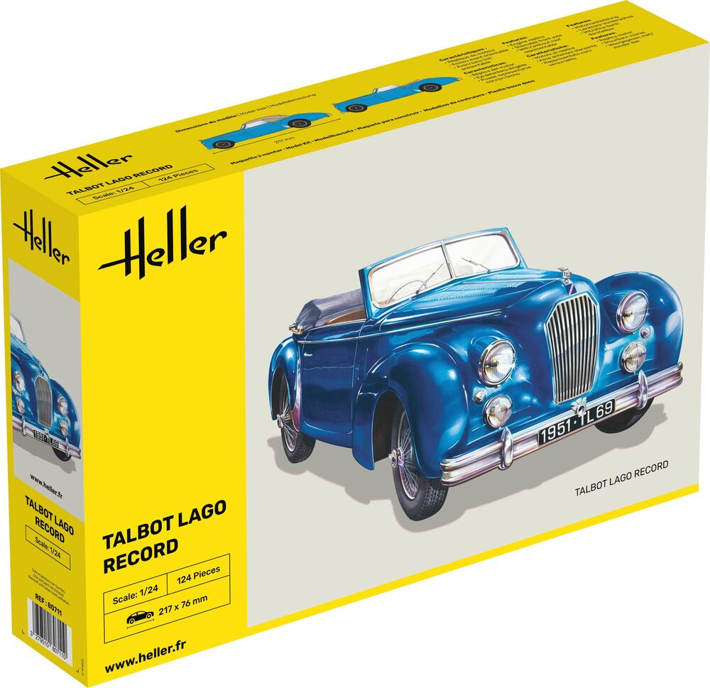 Heller 1/24 Talbot Lago Record Starter Kit Model Set 56711