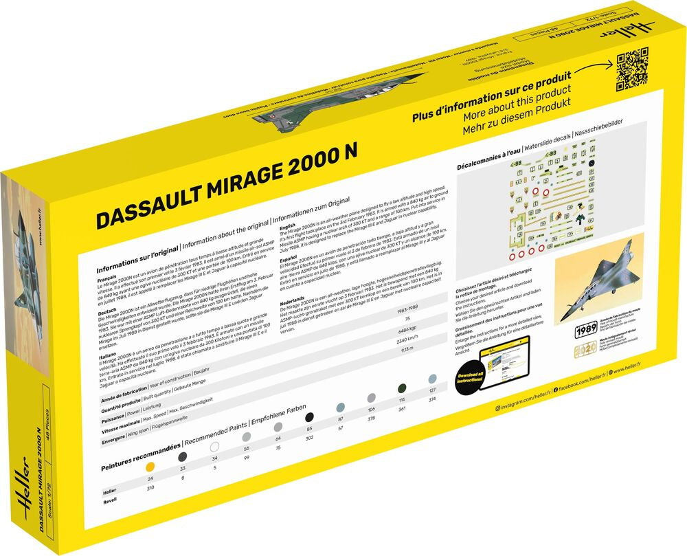 Heller STARTER KIT Mirage 2000 N 1:72