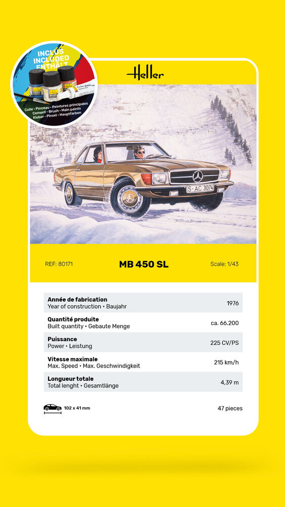 Heller STARTER KIT MB 450 SL 1:43