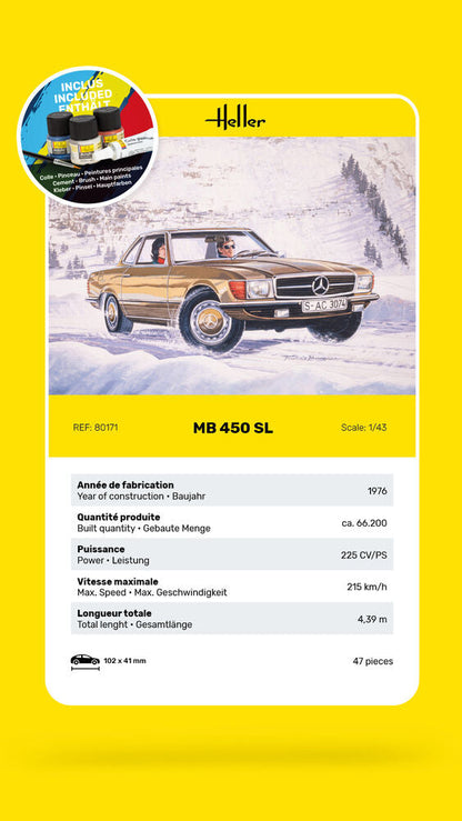 Heller STARTER KIT MB 450 SL 1:43