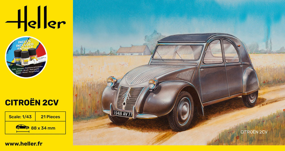 Heller STARTER KIT Citroen 2 CV 1:43