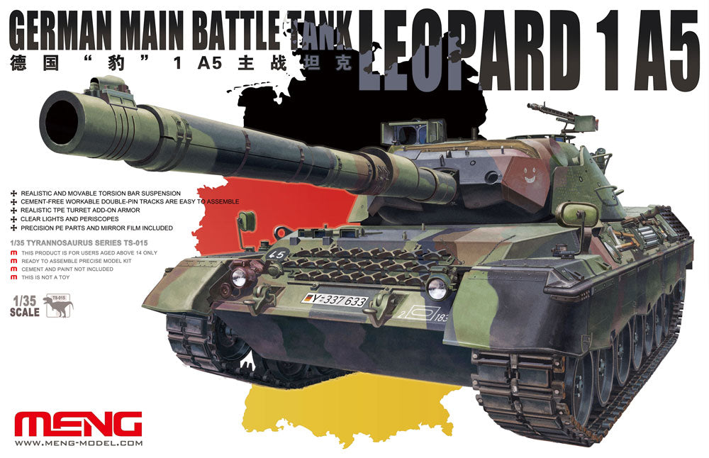 Meng 1/35 Leopard 1A5 German Main Battle Tank model kit TS-015, box art