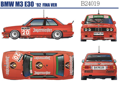 Beemax 1/24 Cars - BMW M3 fina & Jagermeister (2in1) : 1992 DTM 24H Nurburgring - BX24019 - Product Image