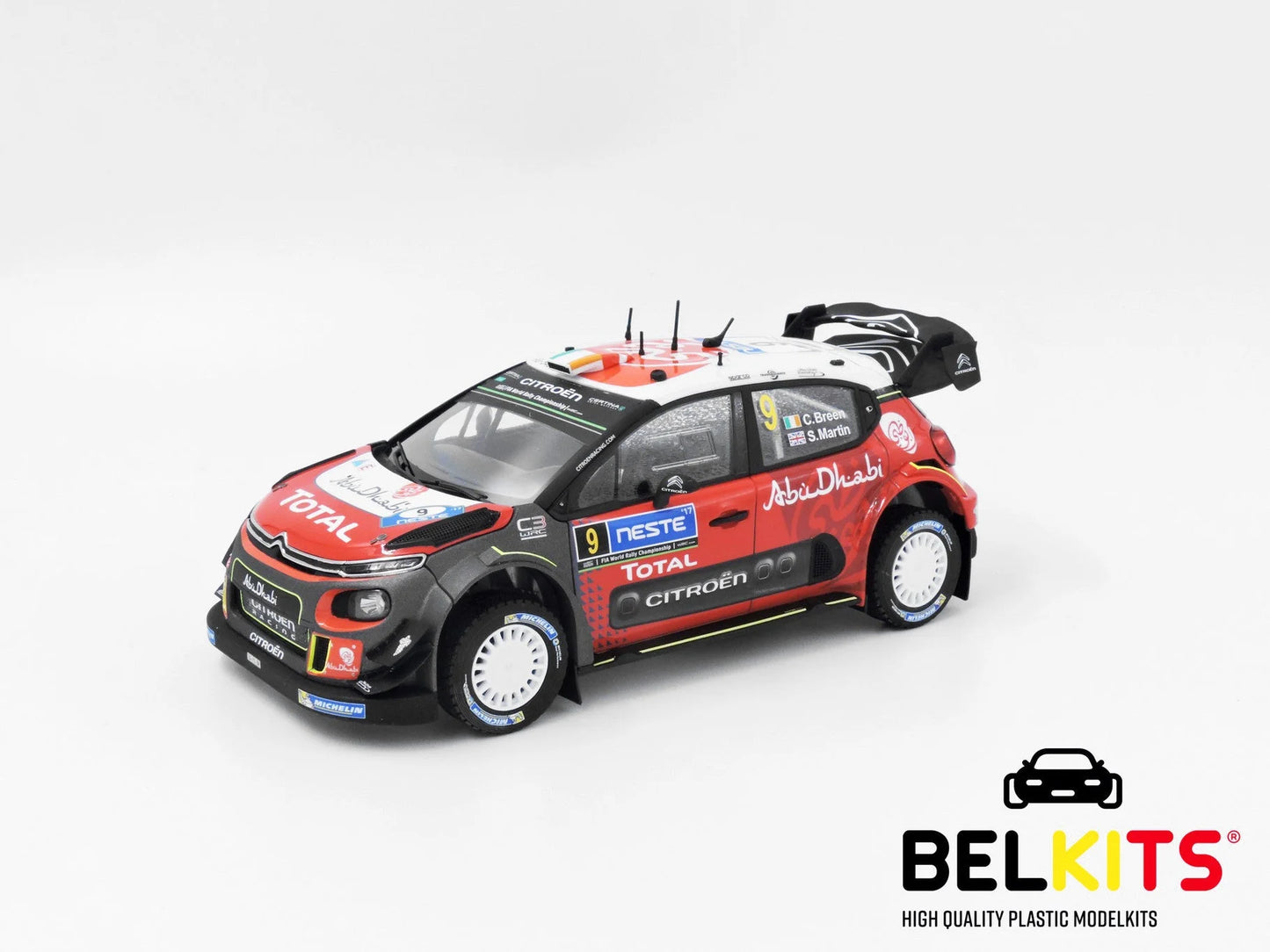 Belkits - Citroen C3 WRC Finland 2017 Craig Breen Rally Car BEL018 - Product Image
