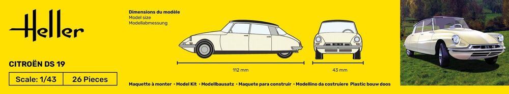 Heller STARTER KIT Citroen DS 19 1:43