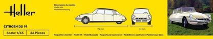 Heller STARTER KIT Citroen DS 19 1:43