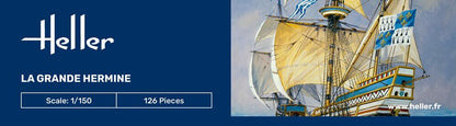 Heller 1/150 La Grande Hermine Sailing Ship Model Kit 80841