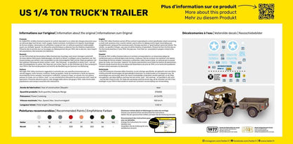 Heller US 1/4 Ton Truck 'n Trailer 1:35