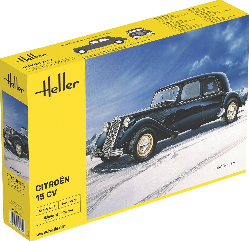 Heller 1/24 Citroen 15 CV Starter Kit Model Kit 56763