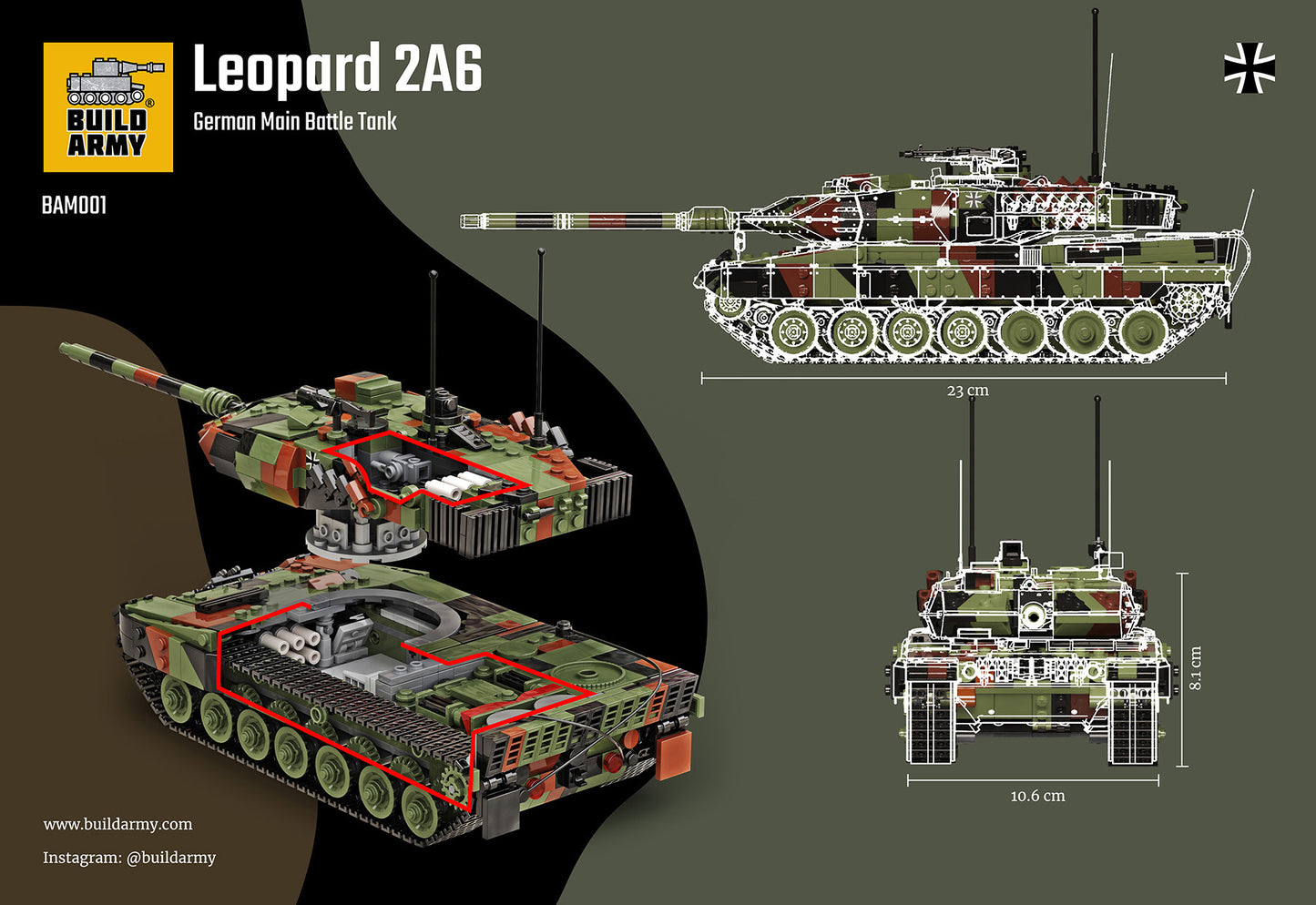 Build Army - Leopard 2A6 Main Battle Tank - BM001