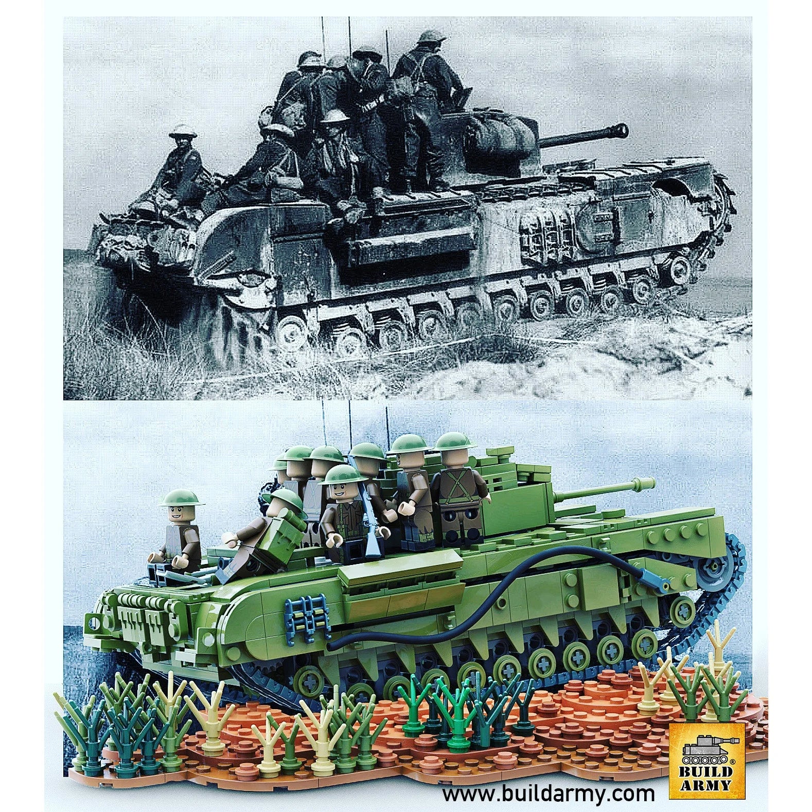 Build Army - Churchill Tank - B2001 - Product Image