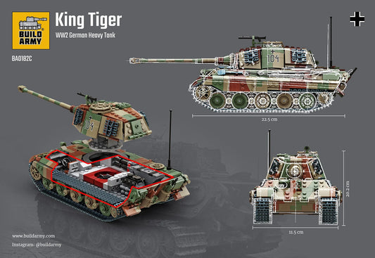 Build Army - King Tiger (Tiger ll) In Camo - B0182C - Product Image