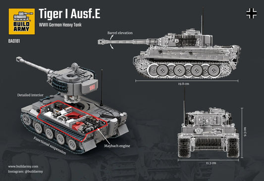 Build Army - Tiger 1 Grey - B0181 - Product Image