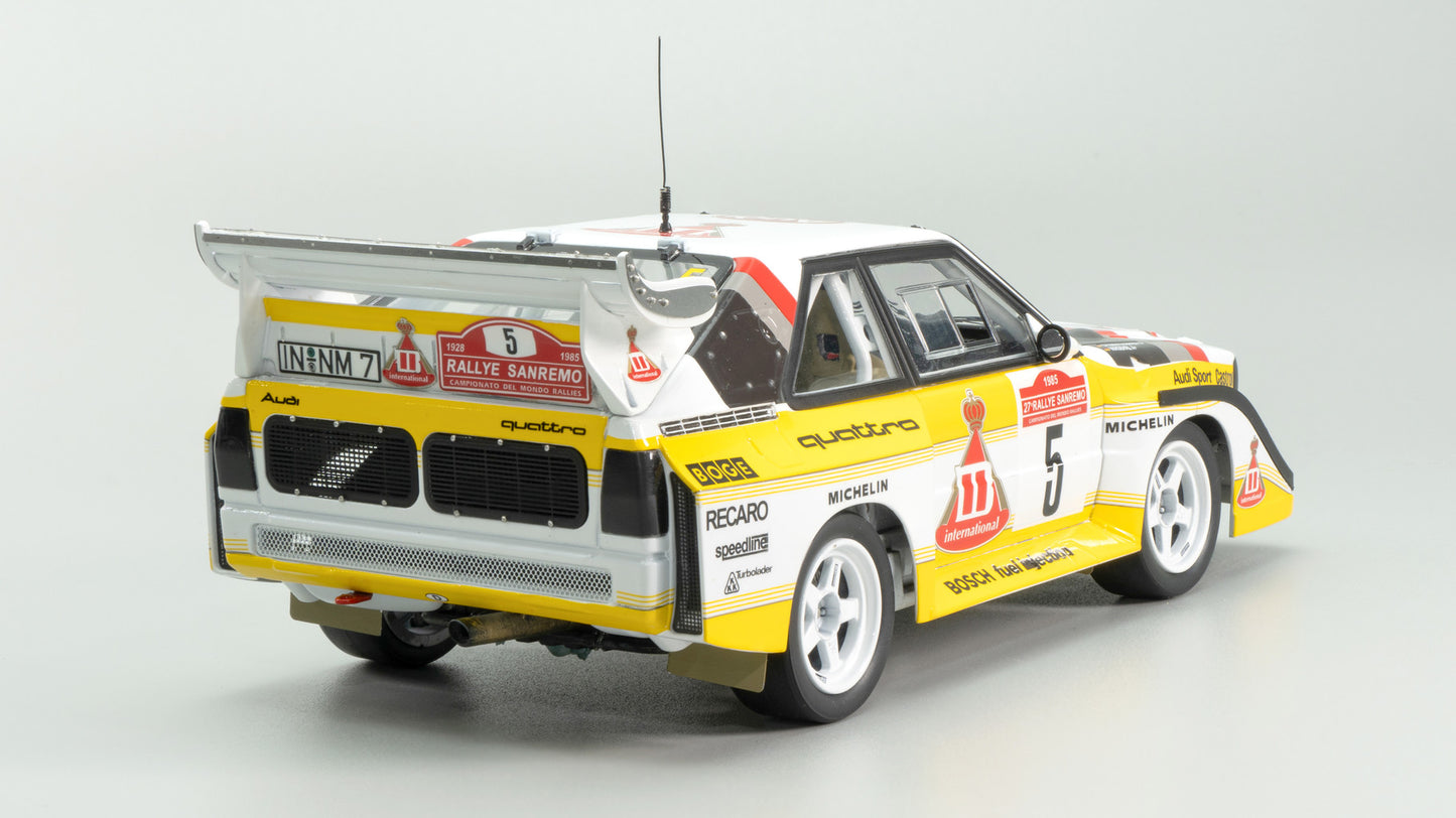 Beemax 1/24 Cars - Audi Quattro S1 E2 Montecarlo Rally 1986 #2 (rebox BCaDA-24017) - BX24035