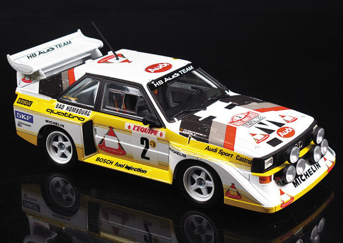 Beemax 1/24 Cars - Audi Quattro S1 E2 Montecarlo Rally 1986 #2 (rebox BCaDA-24017) - BX24035
