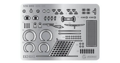 Beemax 1/24 Cars  - Etching Detail Parts: BMW 320 Fina BTCC 96 Winner - BX24045E