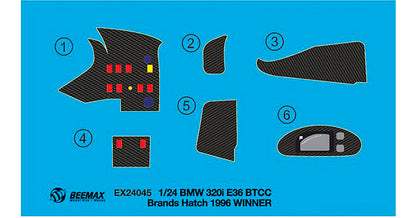 Beemax 1/24 Cars  - Etching Detail Parts: BMW 320 Fina BTCC 96 Winner - BX24045E