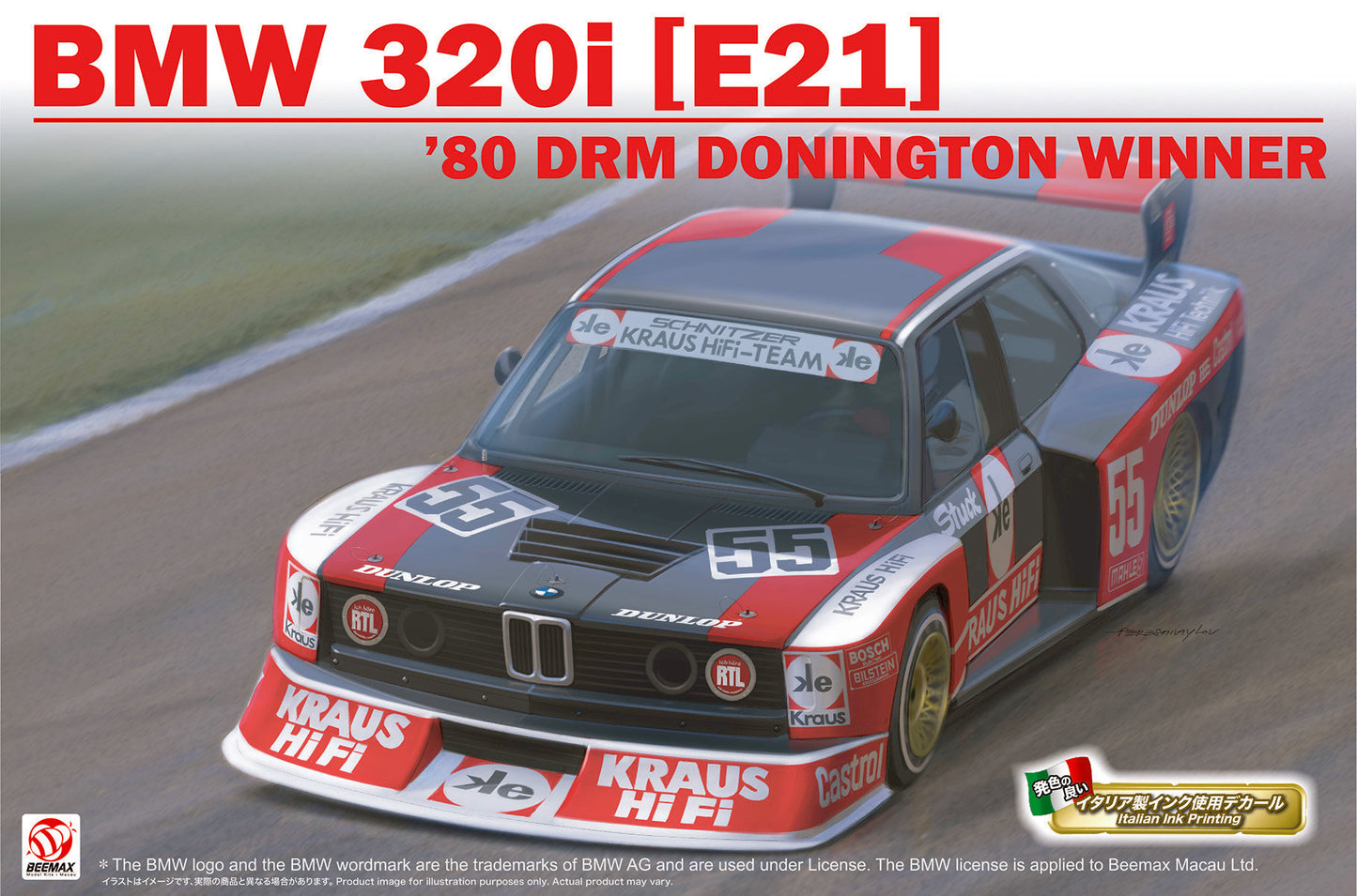 Beemax 1/24 Cars - BMW 320i E21 1980 DRM Donnington Winner BX24048 (PRE-ORDER)