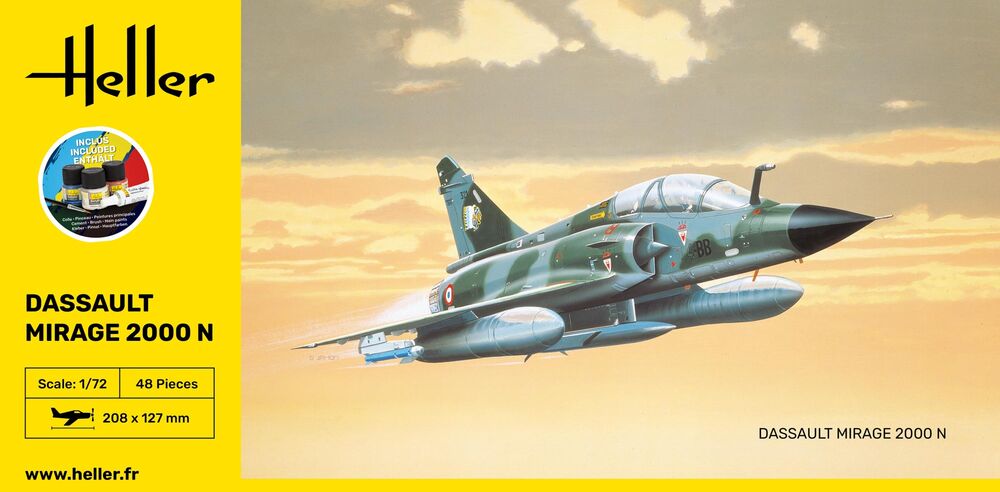Heller STARTER KIT Mirage 2000 N 1:72