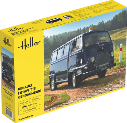 Heller 1/24 Renault Estafette Gendarmerie Gift Set Model Kit 56742