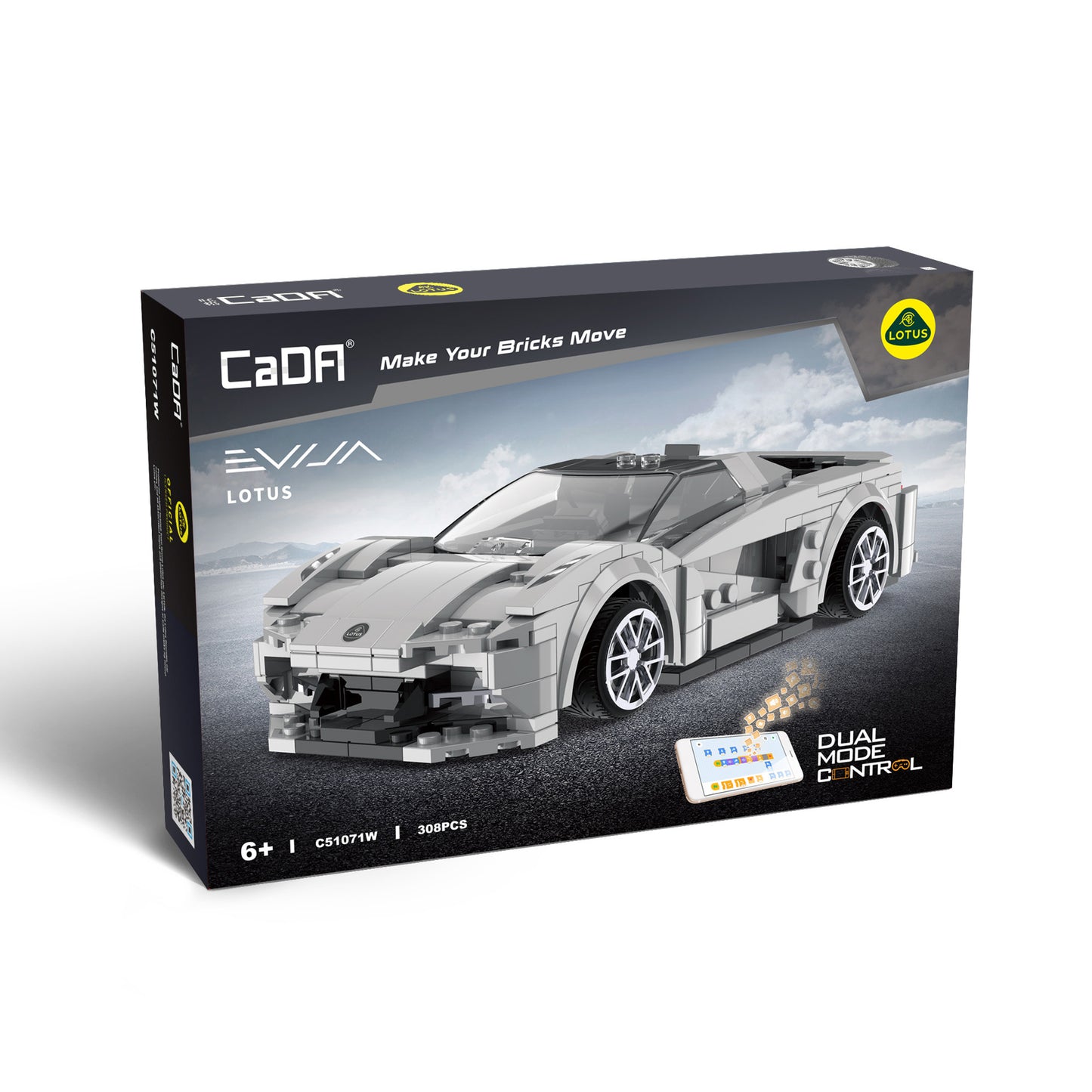 CaDA 1:20 Mini Cars - 1:20 Lotus Evija Sports Cars - 308 pcs - C51071W
