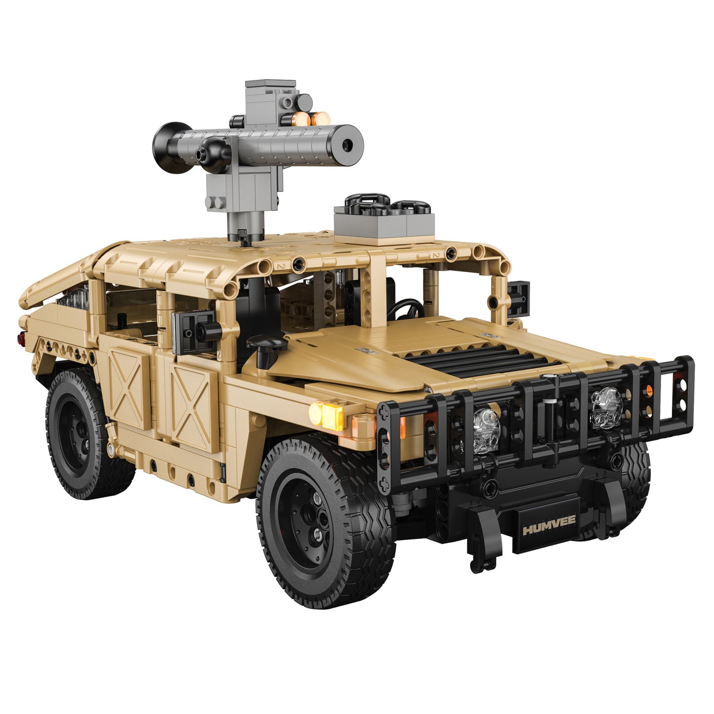 CaDA Big Chassis Cars - 1:14 Military Desert Humvee - 628 pcs - C51202W