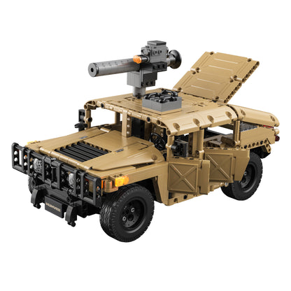 CaDA Big Chassis Cars - 1:14 Military Desert Humvee - 628 pcs - C51202W