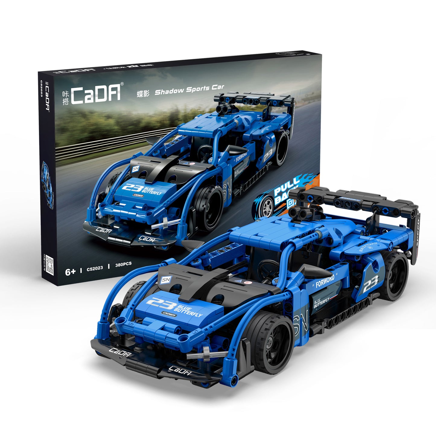CaDA Pullback Series - 1:18 Shadow Pull-Back Sports Cars - 380 pcs - C52023W