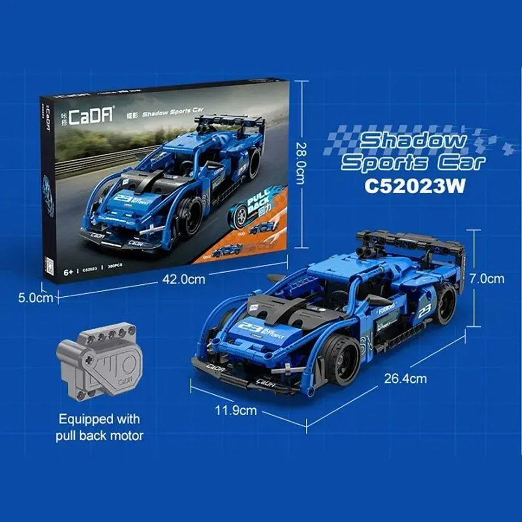 CaDA Pullback Series - 1:18 Shadow Pull-Back Sports Cars - 380 pcs - C52023W