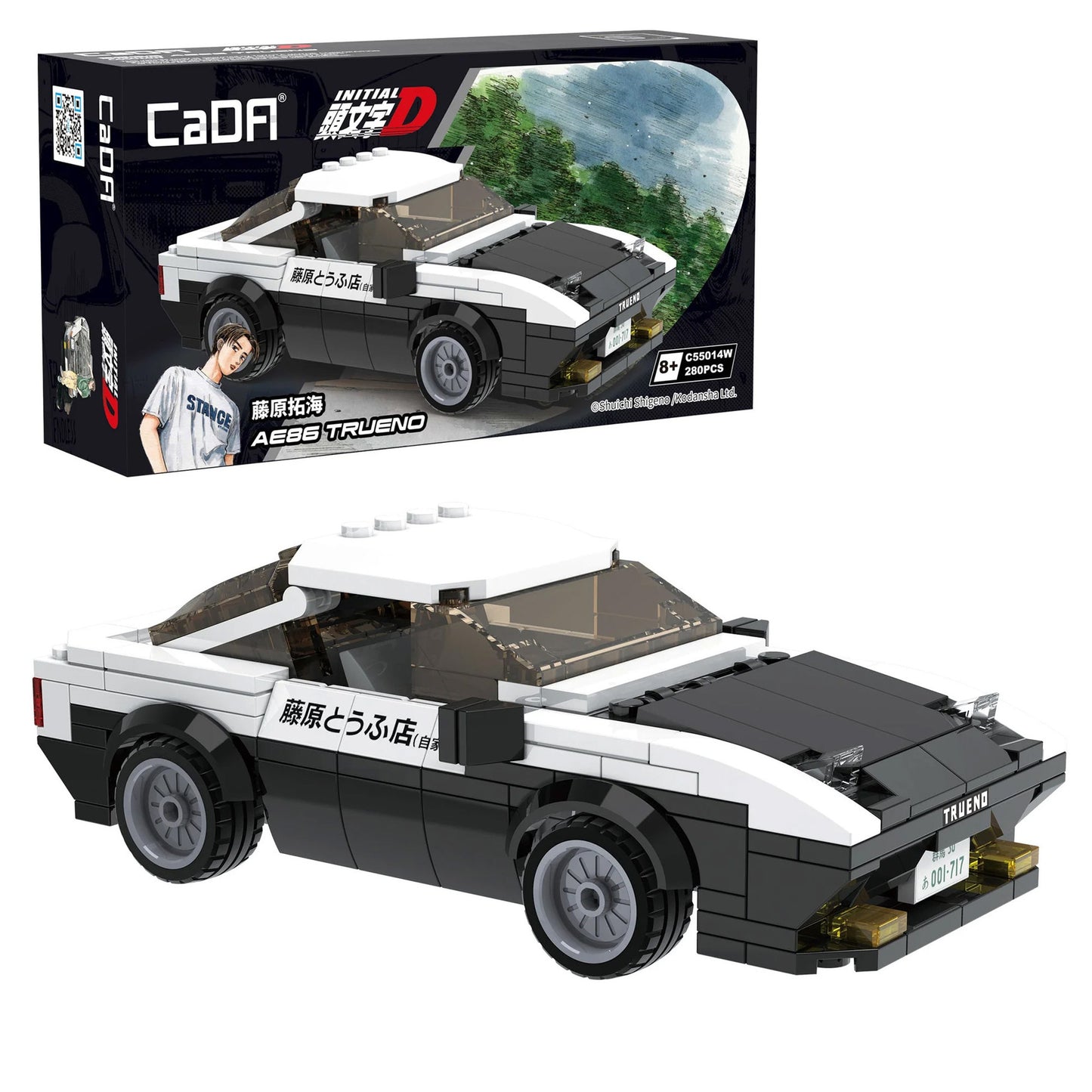 CaDA Initial D Series - Initial D 1:24 Toyota Trueno AE86 Cars - 280 pcs - C55014W