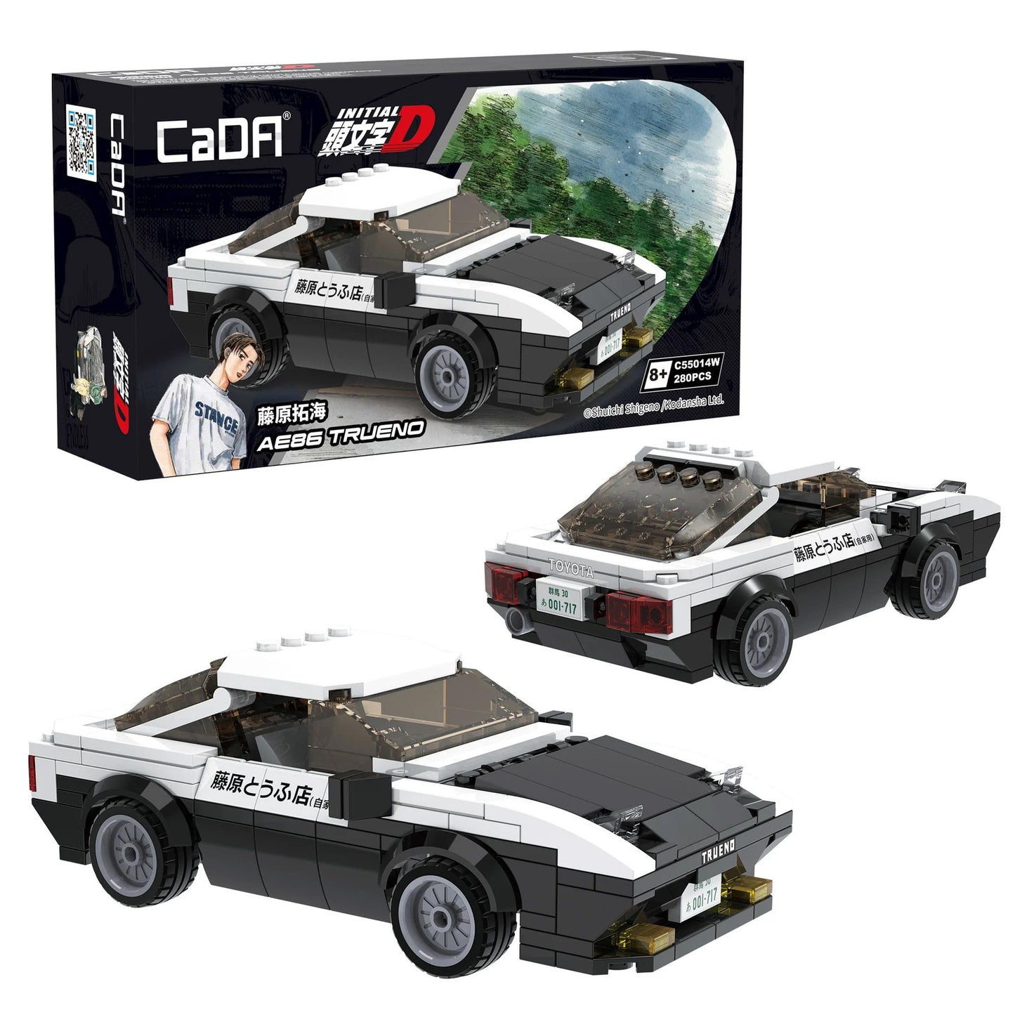 CaDA Initial D Series - Initial D 1:24 Toyota Trueno AE86 Cars - 280 pcs - C55014W