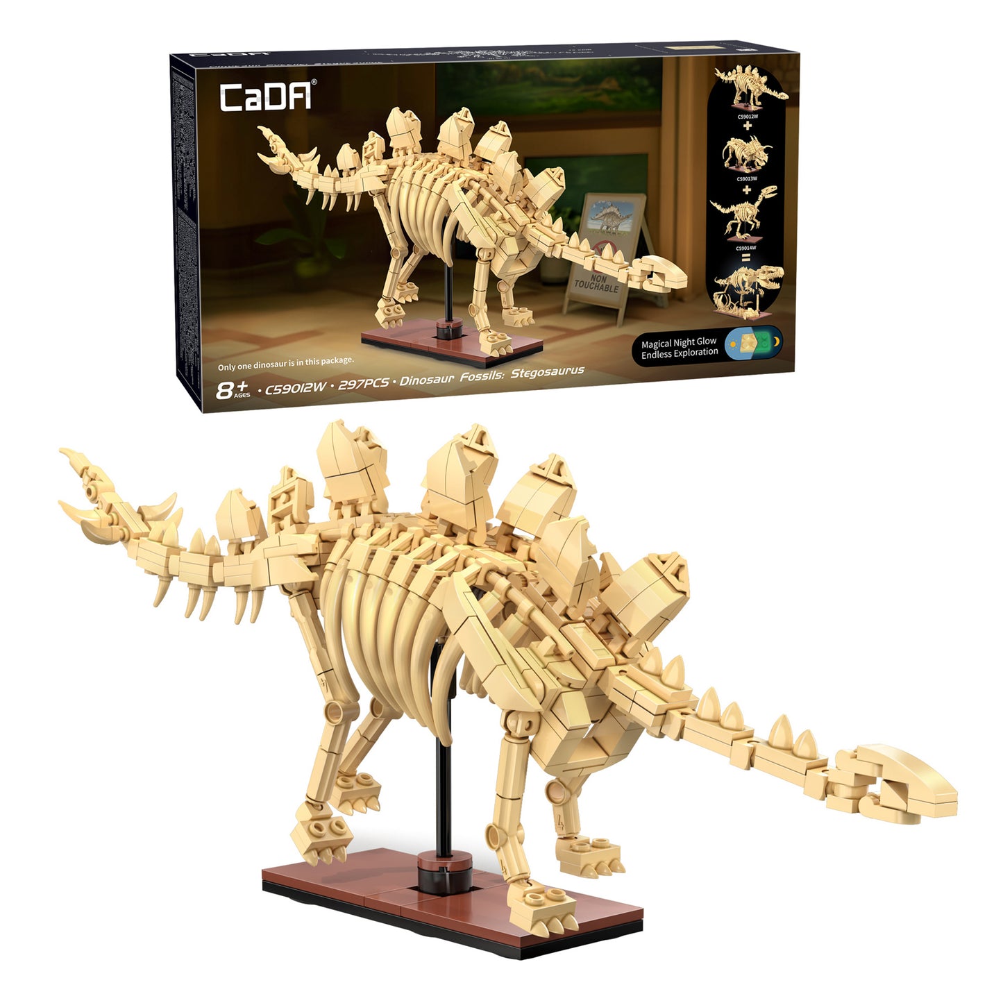 CaDA Creative - Dinosaur Fossils: Stegosaurus - 297 pcs - C59012W