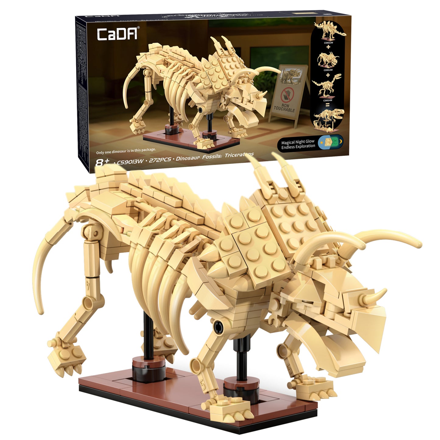 CaDA Creative - Dinosaur Fossils: Triceratops - 272 pcs - C59013W