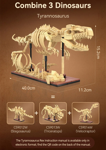 CaDA Creative - Dinosaur Fossils: Triceratops - 272 pcs - C59013W