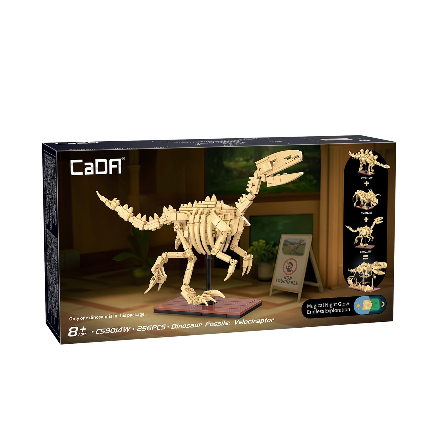 CaDA Creative - Dinosaur Fossils: Velociraptor - 256 pcs - C59014W