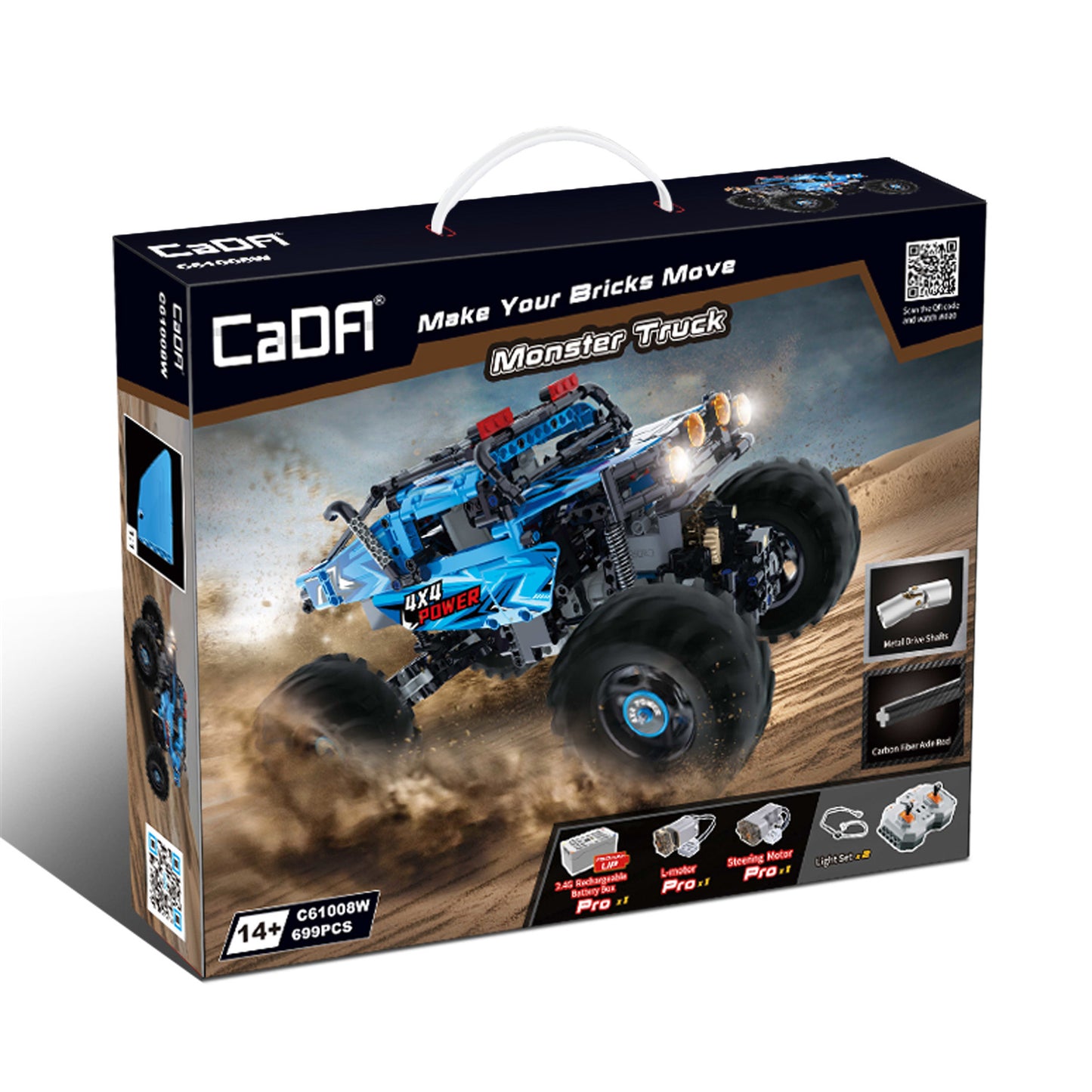 CaDA 1:10 Cars - Monster Climbing Truck - 699 pcs - C61008W