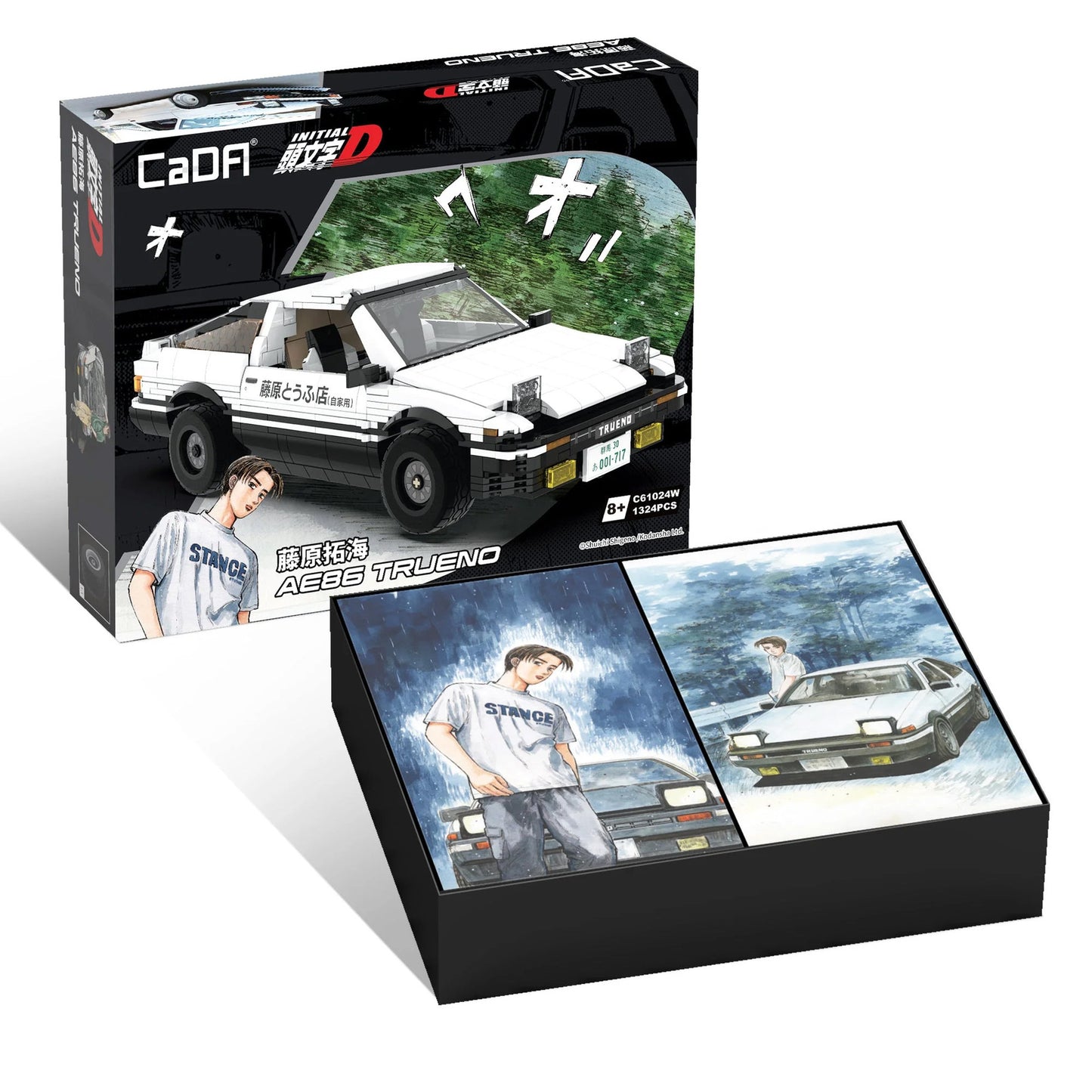 CaDA Initial D Series - Initial D 1:12 Toyota Trueno AE86 - 1324 pcs - C61024W