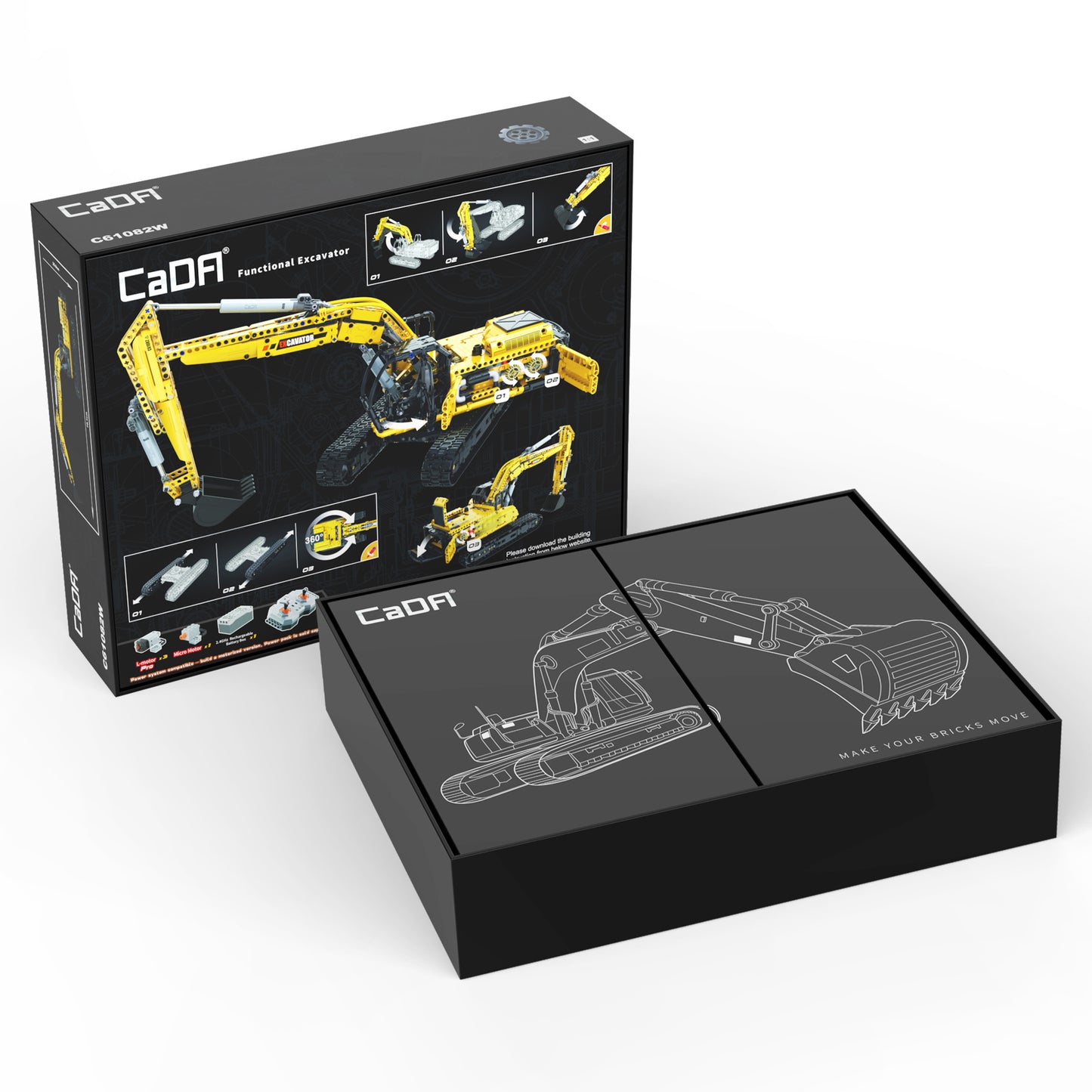 CADA Heavy Equipment - Functional Excavator - 1702 pcs C61082W