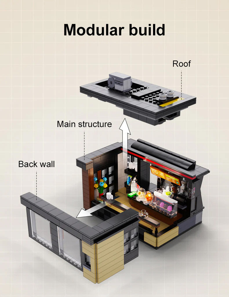 CaDA Building Series - Street Coffee House - 768 pcs - C66005W