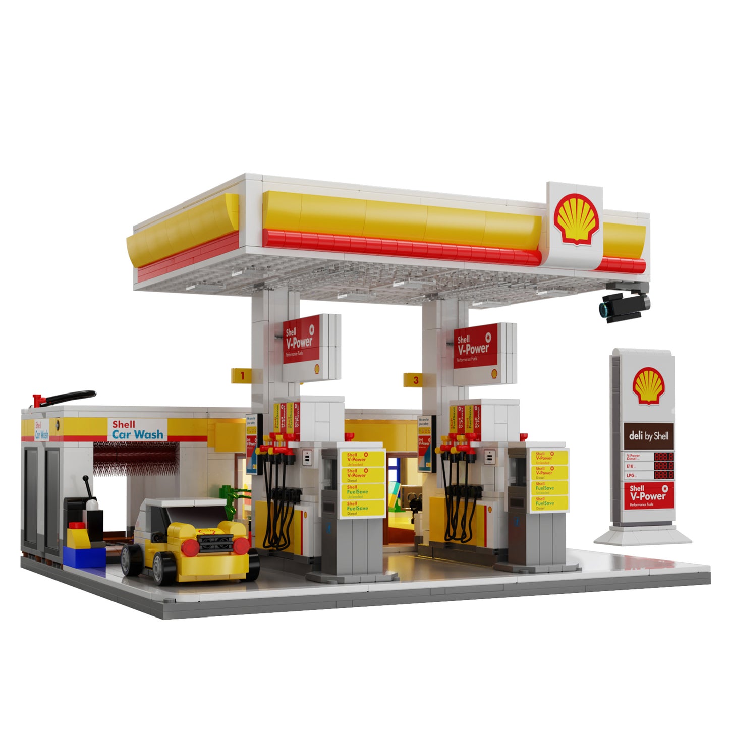 CaDA Building Series - Shell Retail Station - 1309 pcs - C66026W