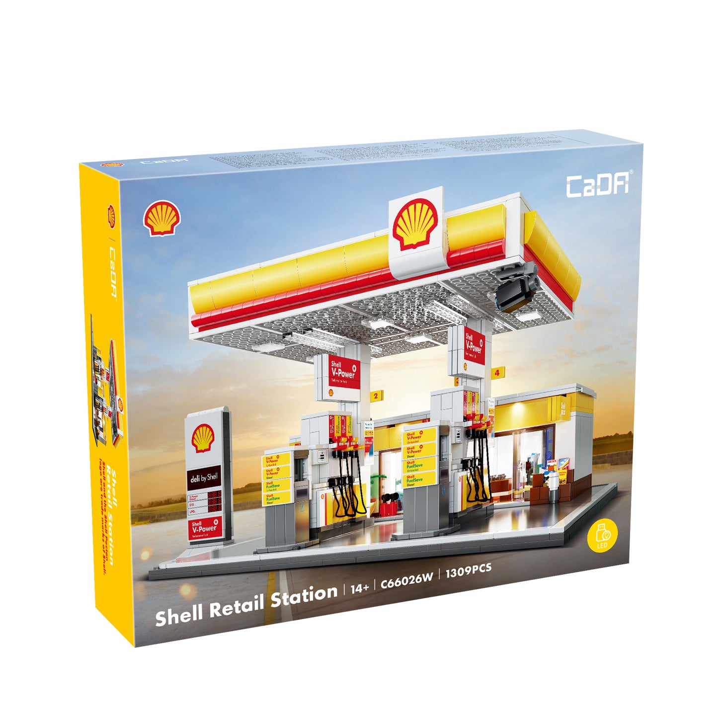 CaDA Building Series - Shell Retail Station - 1309 pcs - C66026W