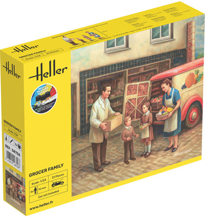 Heller STARTER KIT Lebensmittelhandler-Familie 1:24