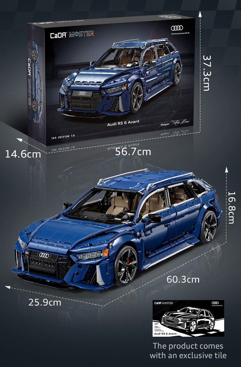 CaDA Audi RS6 Avant C61515W model and box dimensions