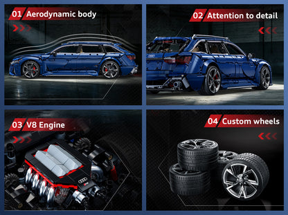 CaDA Audi RS6 Avant C61515W key features: aerodynamic body, attention to detail, V8 engine and custom wheels