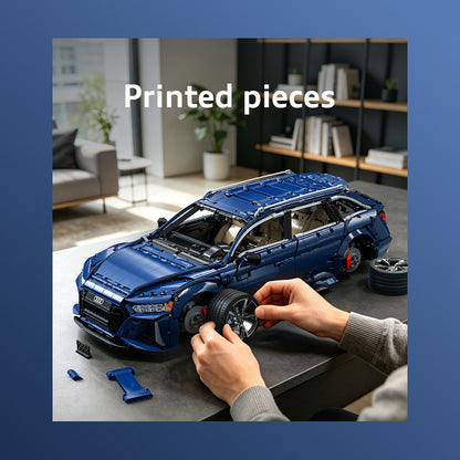 CaDA Audi RS6 Avant C61515W printed pieces used in place of stickers