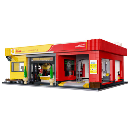 CaDA Shell Service Station C66025W -- built model detail