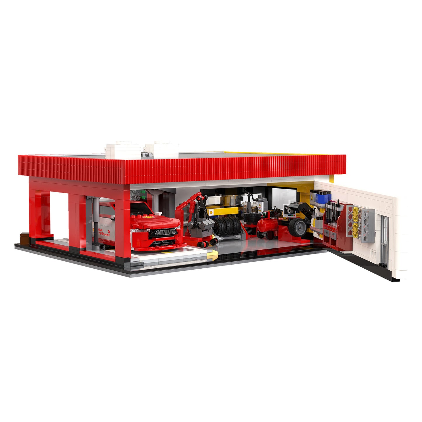 CaDA Shell Service Station C66025W -- built model