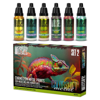 Green Stuff World - 'Chameleon' Colorshift Metal Paint Set 2