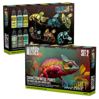 Green Stuff World - 'Chameleon' Colorshift Metal Paint Set 2